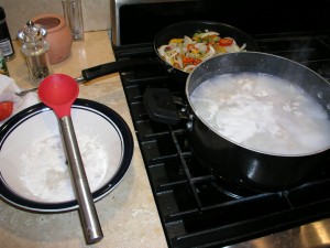 spooning off conch foam