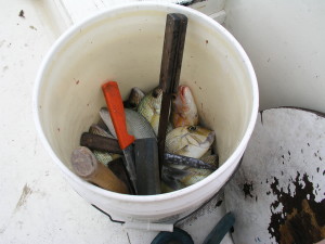 fish bucket hand line fishing